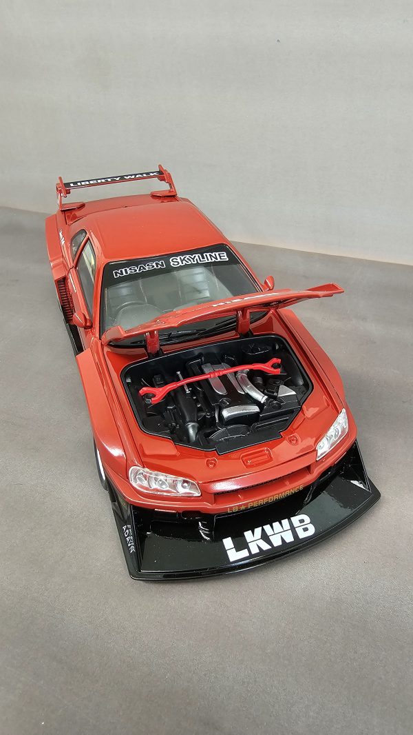 ماشین فلزی نیسان جی تی ار اسکالاین ار۳۴ nissan r34 skyline مسابقه ای - Image 11