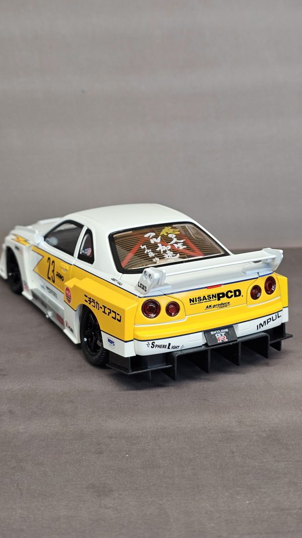ماشین فلزی نیسان جی تی ار اسکالاین ار۳۴ nissan r34 skyline مسابقه ای - Image 7