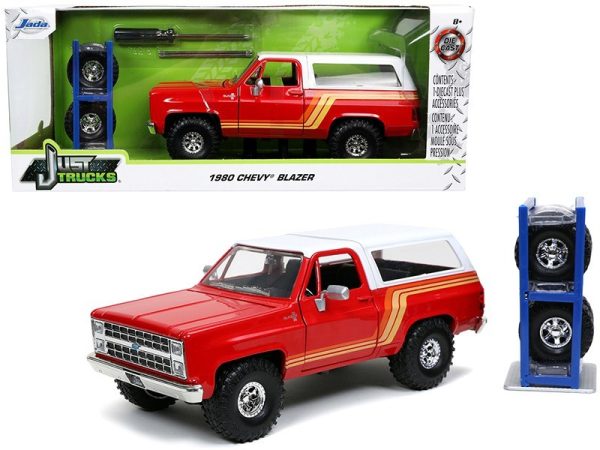 ماکت ماشین بلیزر برند جادا 1980 Chevrolet K5 Blazer -- Red w/Extra - Image 3